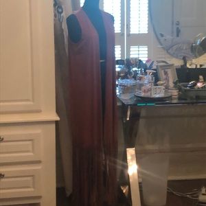 Ultra suede full length vest